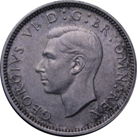 Великобритания 6 пенсов 1937 год