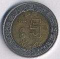 Мексика 5 песо 2010 год - Орёл