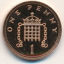 Великобритания 1 пенни 1988 год - Герса (proof)
