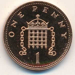 Великобритания 1 пенни 1988 год - Герса (proof)