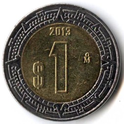 Монета Мексика 1 песо 2013 год