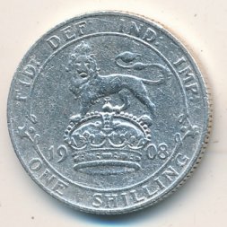 Великобритания 1 шиллинг 1908 год