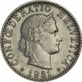 Швейцария 20 раппенов 1931 год 