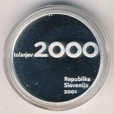 Словения 2000 толаров 2001 год