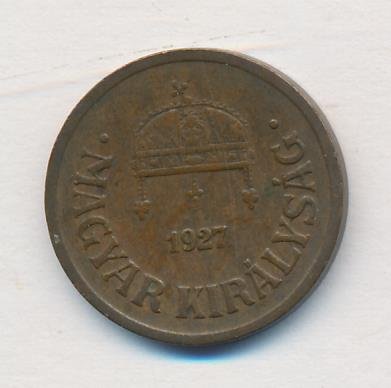 Венгрия 2 филлера 1927 год