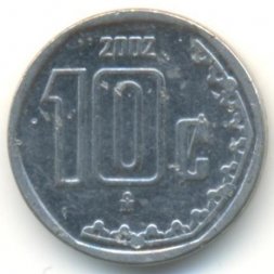 Мексика 10 сентаво 2002 год