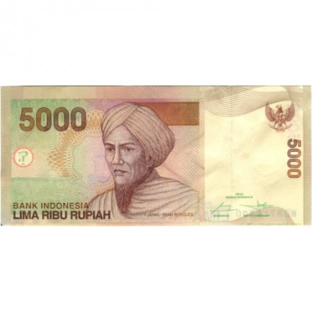 Индонезия 5000 рупий 2014 год - Туанку Имам Бонджол. Ткач - XF+
