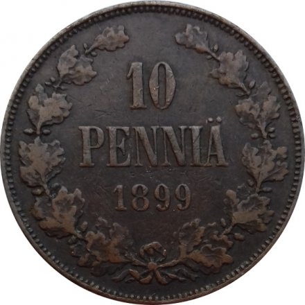 Финляндия 10 пенни 1899 год