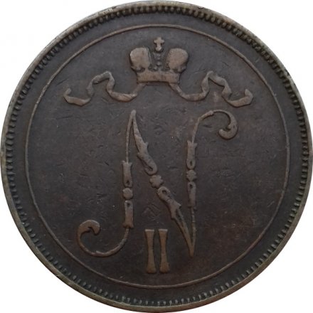 Финляндия 10 пенни 1899 год