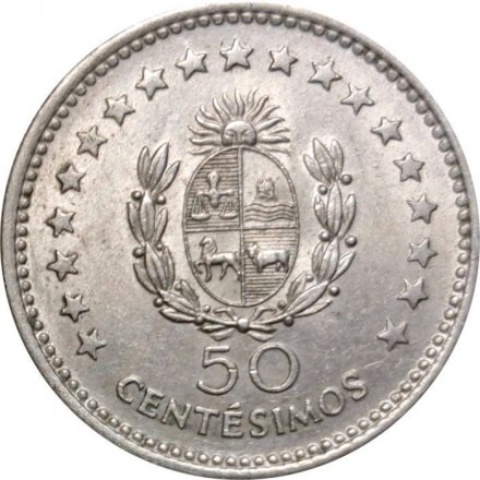 Уругвай 50 сентесимо 1960 год - Хосе Артигас
