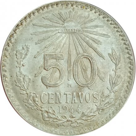 Мексика 50 сентаво 1944 год