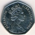 Гибралтар 50 пенсов 2006 год - 300-летие захвата Гибралтара