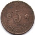 Финляндия 5 пенни 1938 год