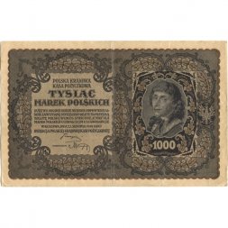 Польша 1000 польских марок 1919 год - XF-