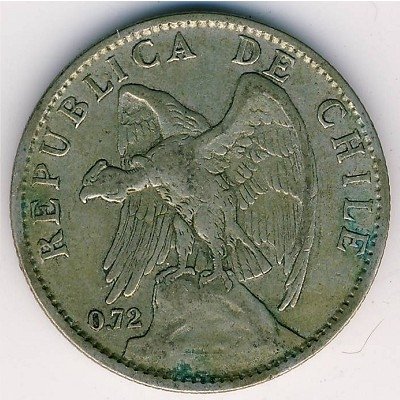 Чили 1 песо 1915 год