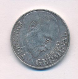 Франция 100 франков 1985 год - 100-летие романа Эмиля Золя =Жерминаль=