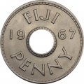 Фиджи 1 пенни 1967 год UNC
