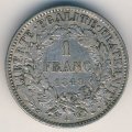 Франция 1 франк 1849 год