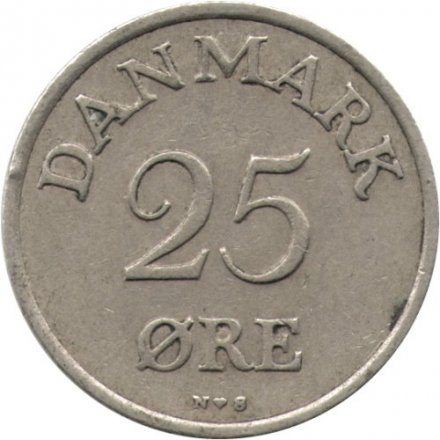Дания 25 эре 1953 год