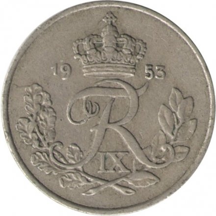 Дания 25 эре 1953 год