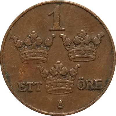 Швеция 1 эре 1934 год - Король Густав V