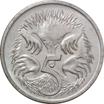 Австралия 5 центов 1991 год - Ехидна