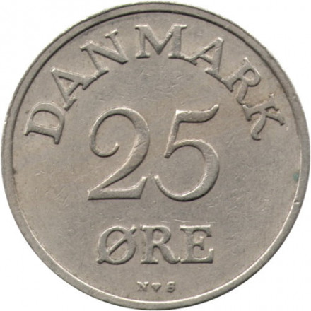 Дания 25 эре 1954 год - Король Фредерик IX