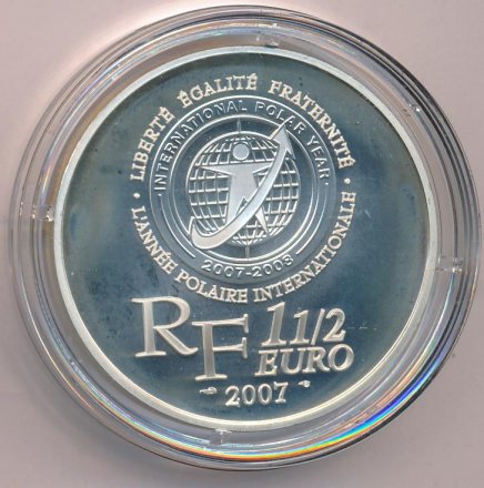 Франция 1,5 евро 2007 год - Пол-Эмиль Виктор