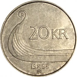 Норвегия 20 крон 1998 год