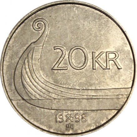 Норвегия 20 крон 1998 год