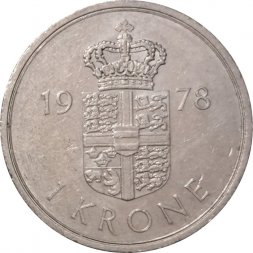 Дания 1 крона 1978 год