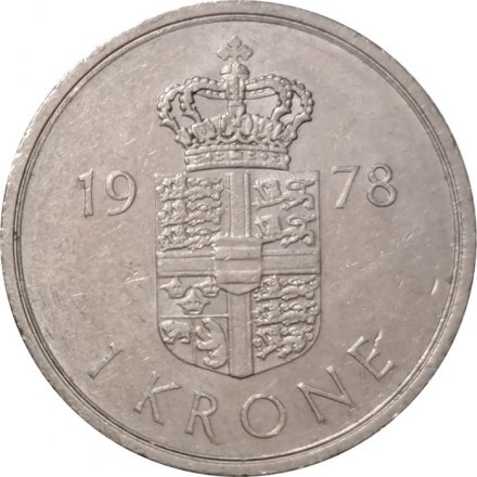 Дания 1 крона 1978 год