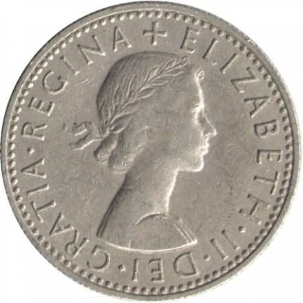 Великобритания 6 пенсов 1965 год 