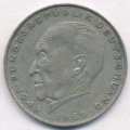 ФРГ 2 марки 1972 год - Конрад Аденауэр. 20 лет Федеративной Республике (1949-1969) (D)
