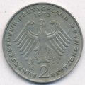 ФРГ 2 марки 1972 год - Конрад Аденауэр. 20 лет Федеративной Республике (1949-1969) (D)