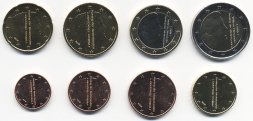 Набор из 8 евромонет Нидерландов 2015 год