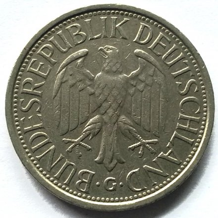 ФРГ 1 марка 1980 год (G)