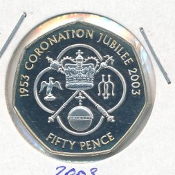 Джерси 50 пенсов 2003 год