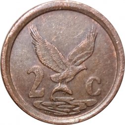 ЮАР 2 цента 1993 год - Орёл
