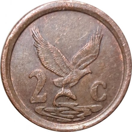 ЮАР 2 цента 1993 год - Орёл