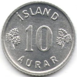 Исландия 10 эйре 1974 год