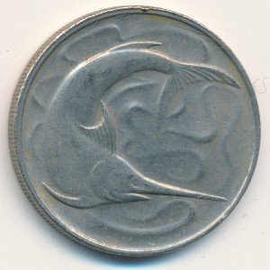 Сингапур 20 центов 1971 год