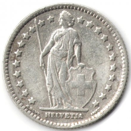 Швейцария 1 франк 1920 год