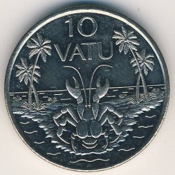 Монета Вануату 10 вату 1999 год - Краб