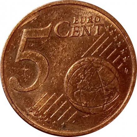 Германия 5 евроцентов 2010 год (F)