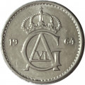 Швеция 10 эре 1964 год - Король Густав VI Адольф