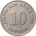 Германия 10 пфеннигов 1910 год (D)