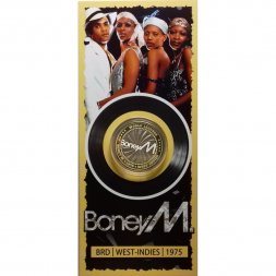 «Boney M.» - Гравированная цветная монета 10 рублей в буклете