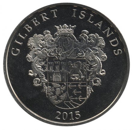 Острова Гилберта (Кирибати) 1 доллар 2015 год - Парусник Мэтью