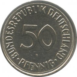 ФРГ 50 пфеннигов 1972 год (F)